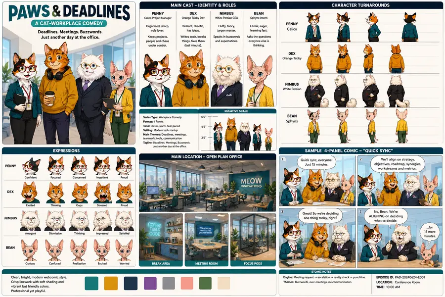 Paws and Deadlines reference art