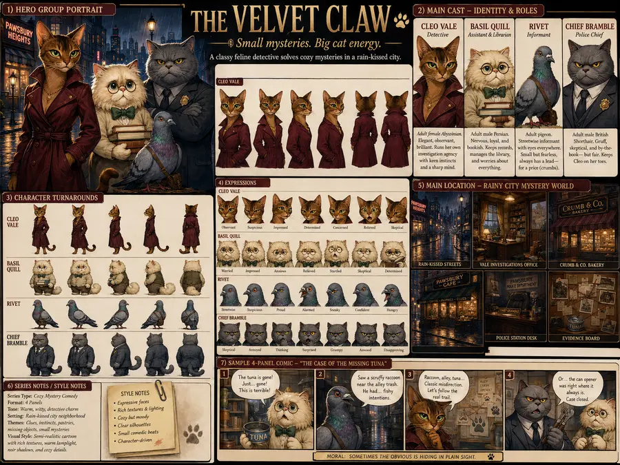 The Velvet Claw reference art