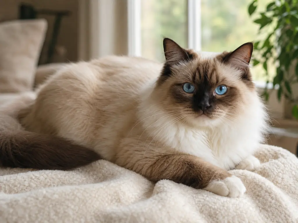 AI-generated ultra-realistic Ragdoll cat photo for the Cancer horoscope breed match.