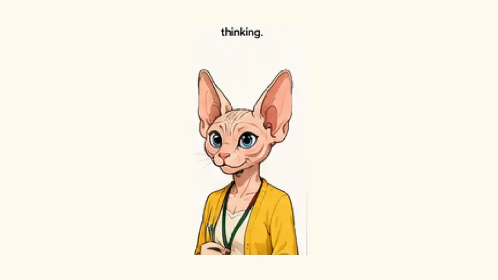 CatWorldly character reference portrait for Bean.