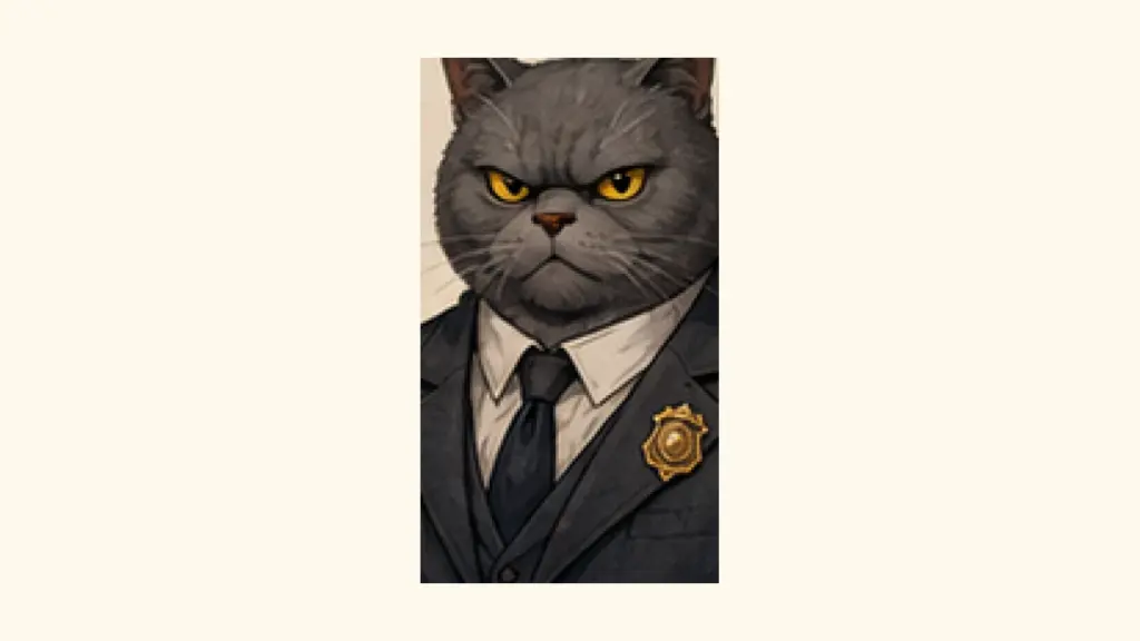 CatWorldly character reference portrait for Bramble.