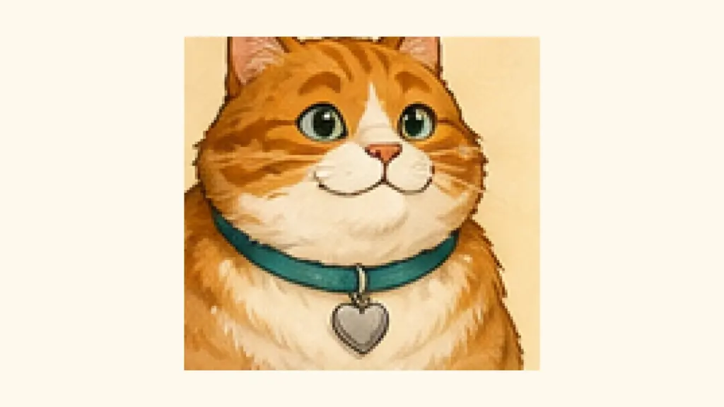CatWorldly character reference portrait for Hugo.
