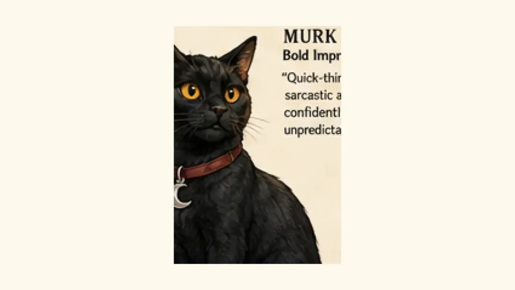 CatWorldly character reference portrait for Murk.