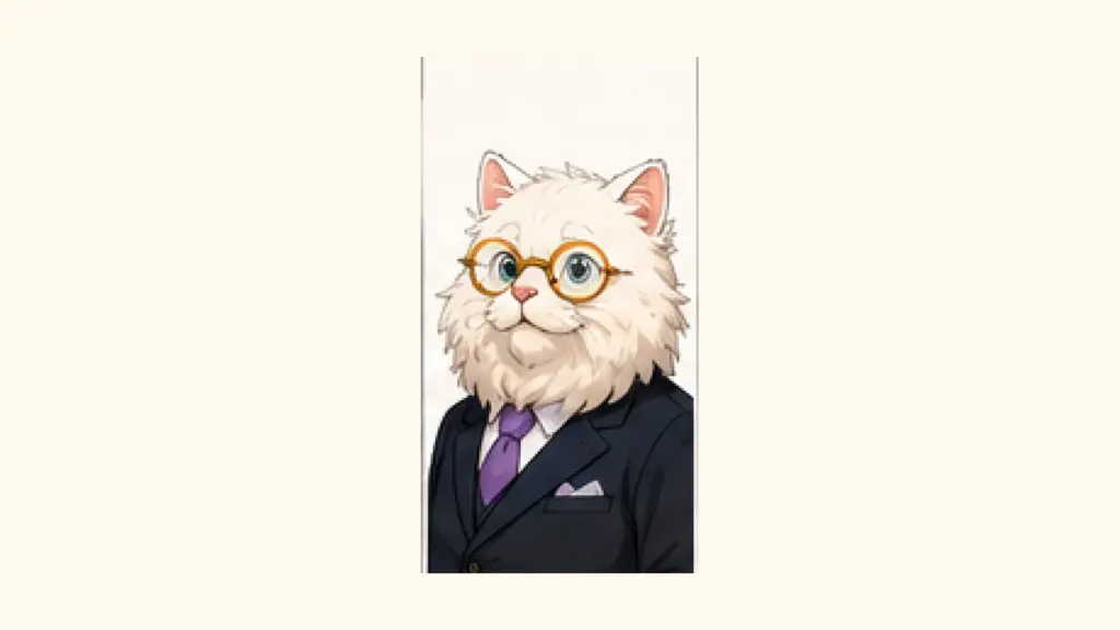 CatWorldly character reference portrait for Nimbus.
