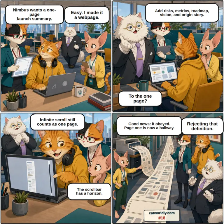 Paws and Deadlines #18: Page One Is a Hallway
