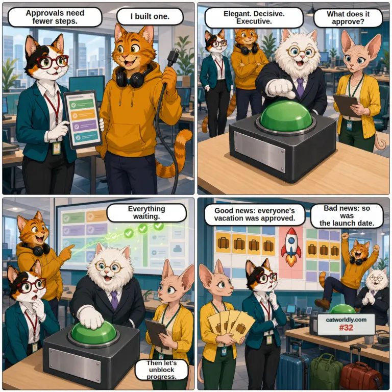 Paws and Deadlines #32: One Button