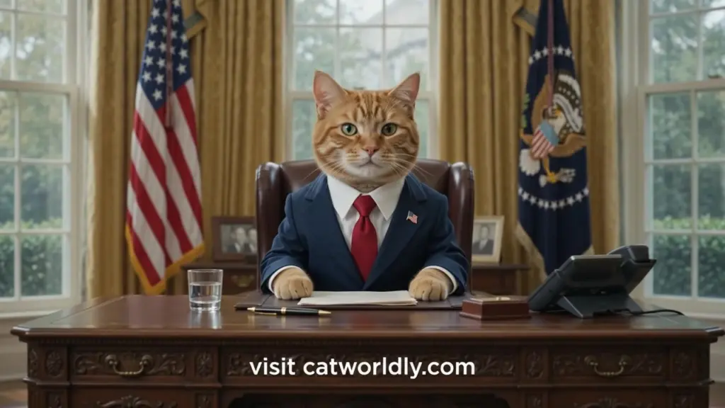 Festive CatWorldly Fourth of July celebration art with a cat theme