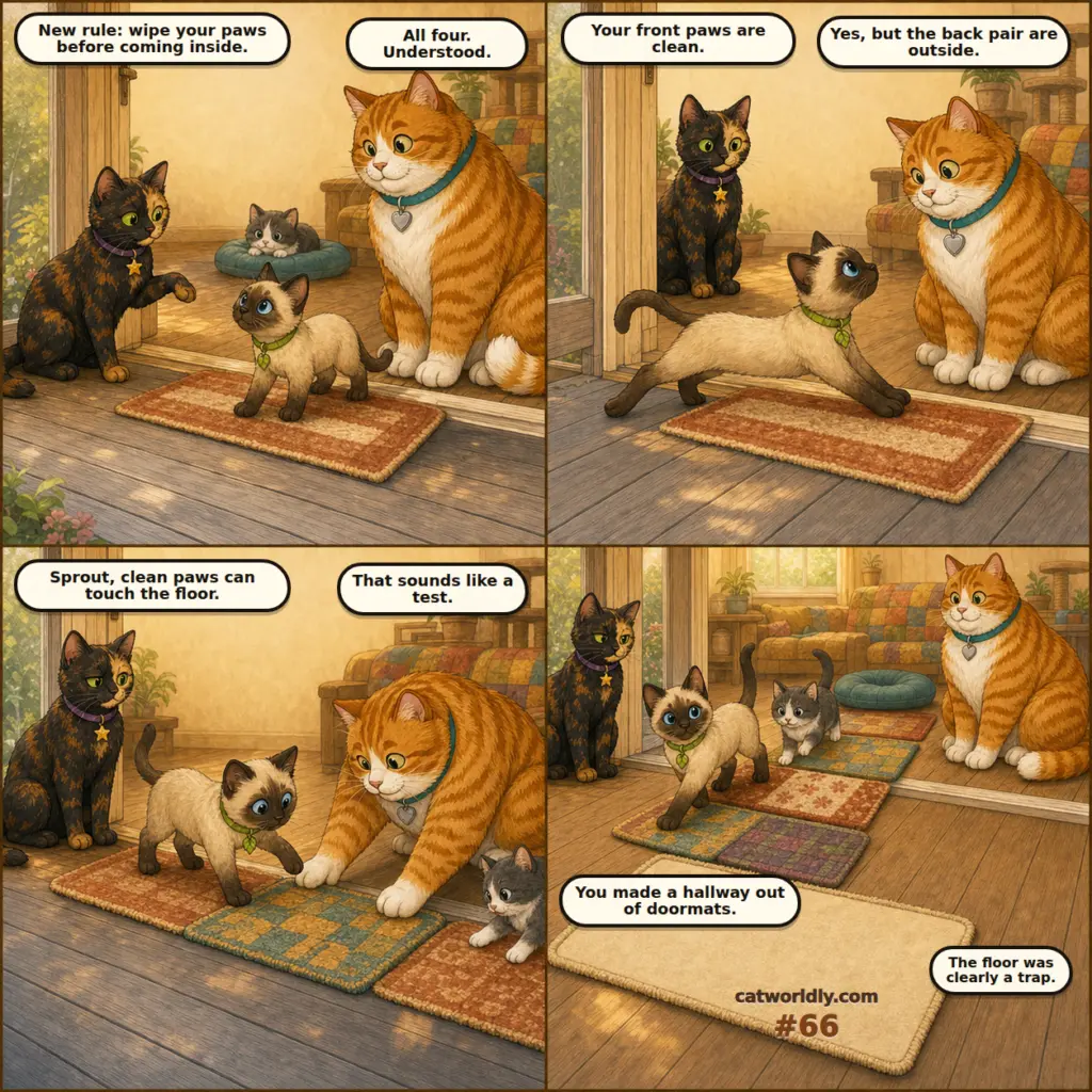 Foster House Rules #66: Four Paws, No Exit