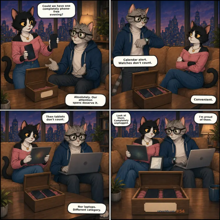 Meowdern Love #54: The Phone Break