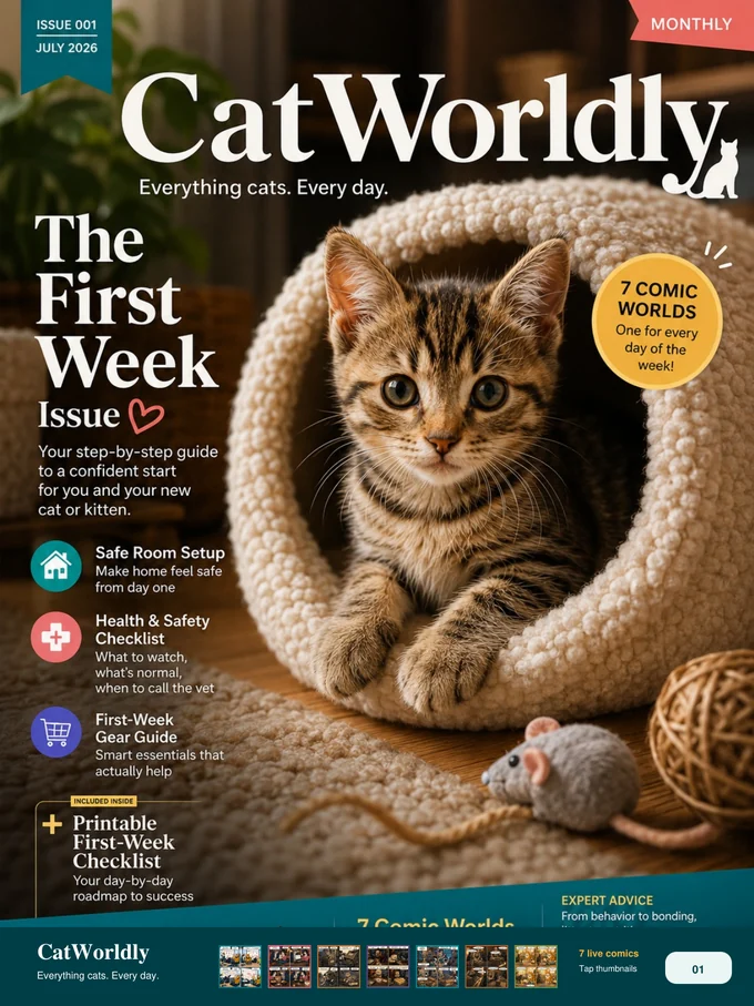CatWorldly Monthly Issue 001 cover